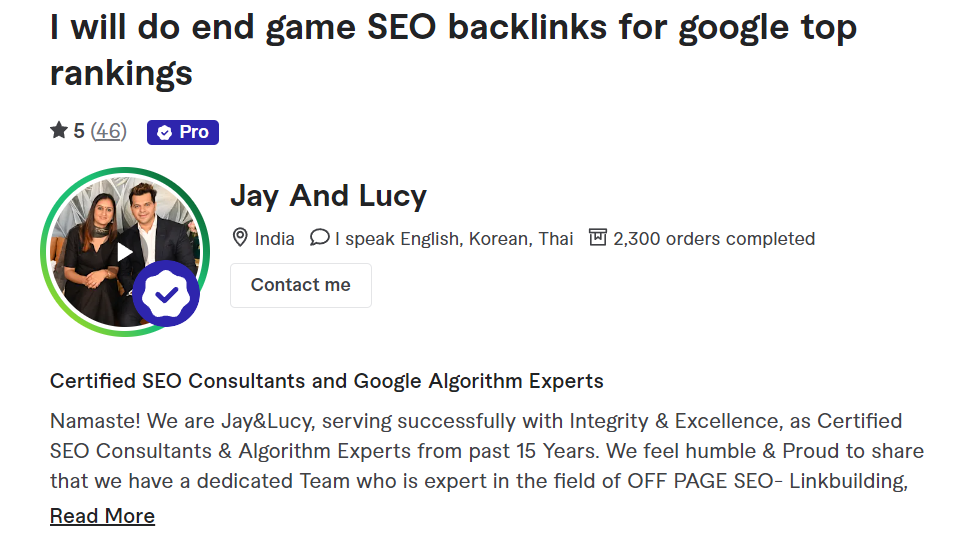 I will do end game SEO backlinks for google top rankings สายเทา