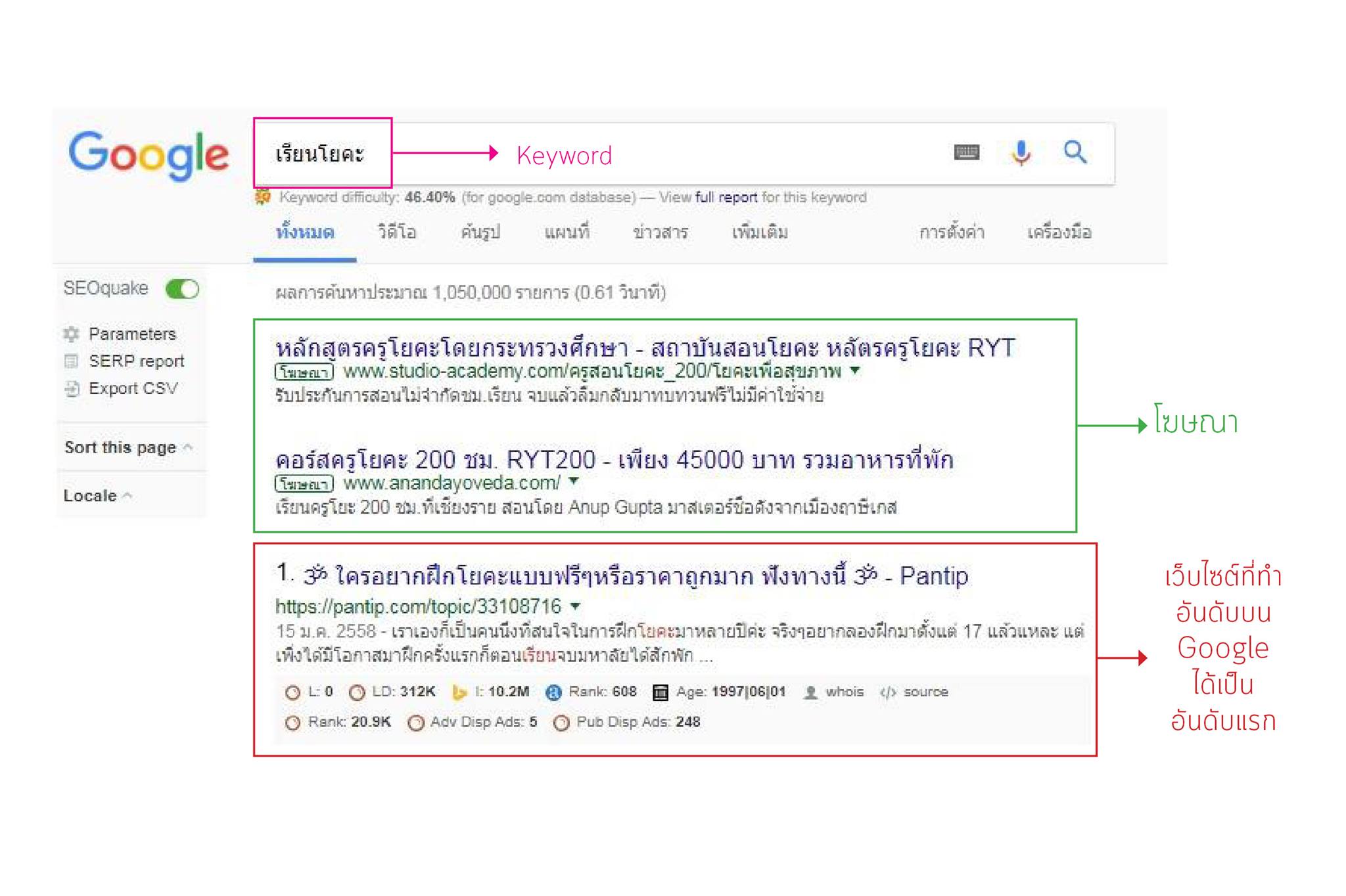 ตัวอย่าง search engine